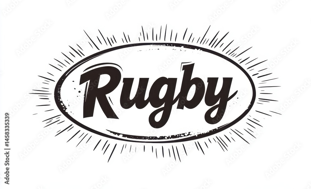 Fototapeta premium Vintage Rugby Logo Design