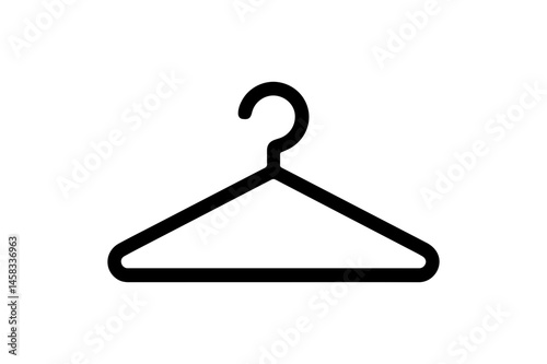 Black outline of a clothes hanger