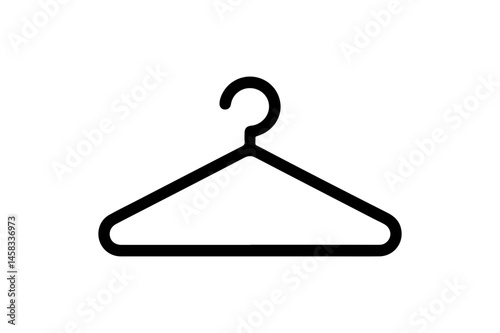 Black outline of a clothes hanger