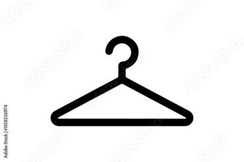 Black outline of a clothes hanger