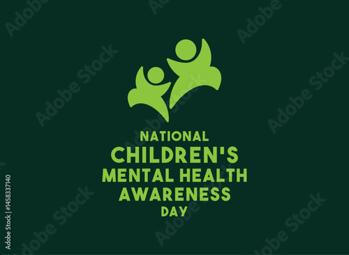 National Children's Mental Health Awareness Day. May. Flat design vector.