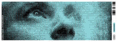 Exploring Y2K Aesthetics with Dada Influences in a Bold Vector Illustration of Abstract Expression