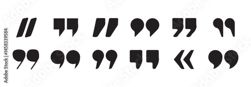  Quotes icon vector set.quote mark collection. black quotes icon set. Speech mark. inverted commas symbol. vector illustration eps 10.