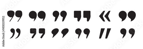  Quotes icon vector set.quote mark collection. black quotes icon set. Speech mark. inverted commas symbol. vector illustration eps 10.