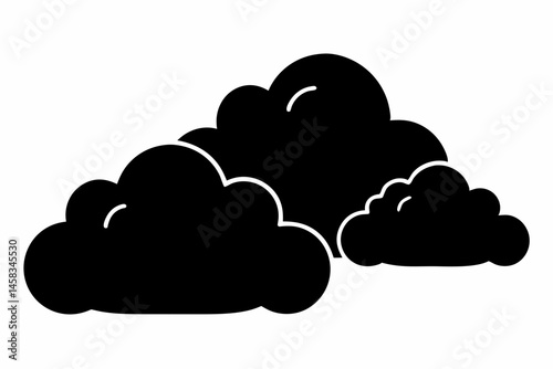 Cloud Silhouette Vector Illustration 