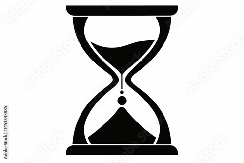 Hourglass Silhouette Vector Illustration 