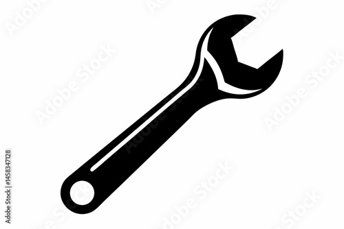 Wrench Silhouette Vector Illustration 