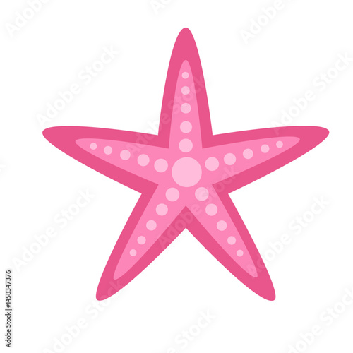 Illustration of a Pink Starfish