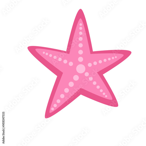 Illustration of a Pink Starfish