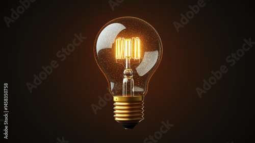 Illumination: A Glowing Vintage Light Bulb