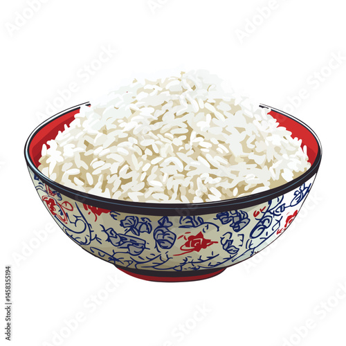 chinese tableware rice,vector