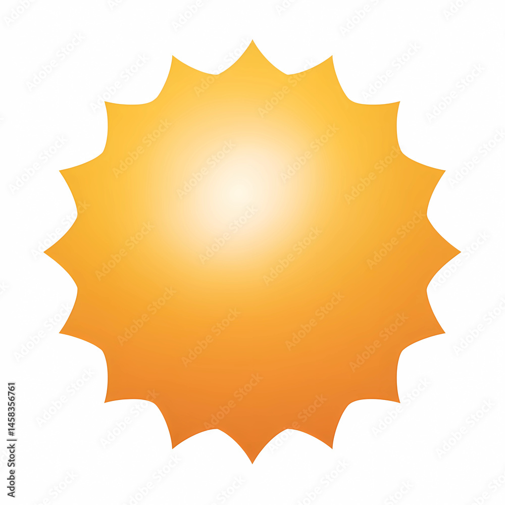 A simple, flat illustration of the sun in a vector art style, with a white background. There are no shadows, gradients, or outlines. A simple, flat illustration of the sun in a vector art style, with a white background. There are no shadows, gradients, or outlines.