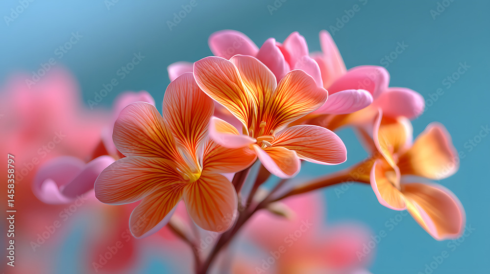 Fototapeta premium Colorful flower graphic poster PPT background, abstract flower computer wallpaper background