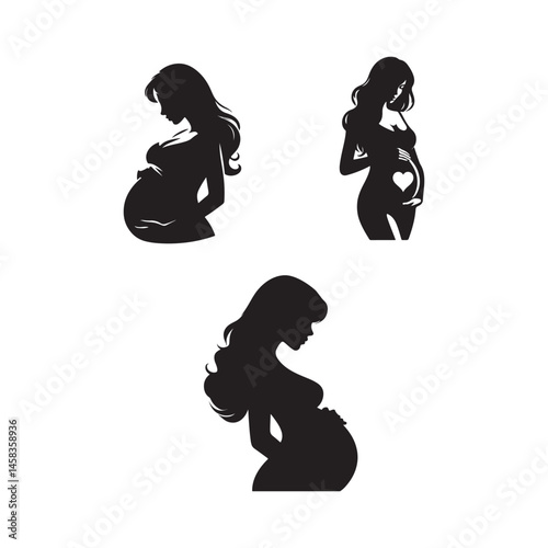 pregnant woman silhouettes