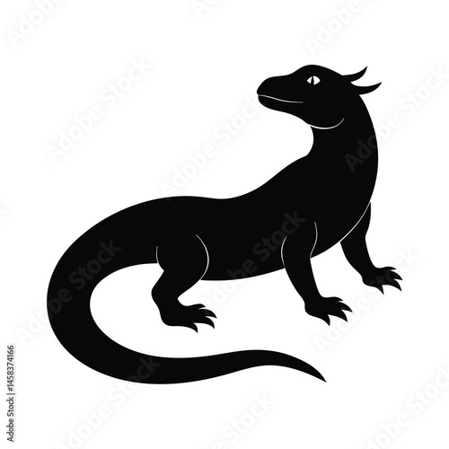 silhouette of a lizard
