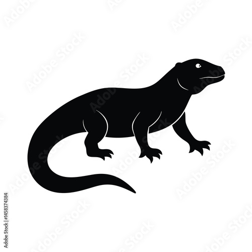 silhouette of a lizard