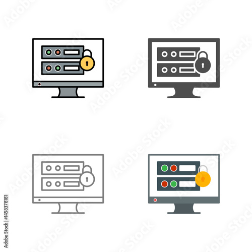 Unique Data Security Vector Icon