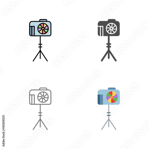 Unique Camera Stand Vector Icon