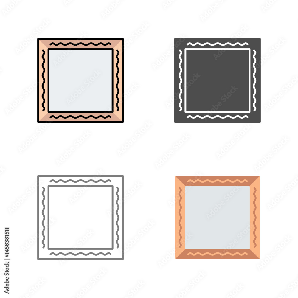 Unique Frame Vector Icon Unique Frame Vector Icon