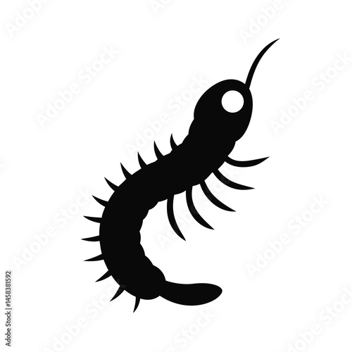 vector illustration of a worm