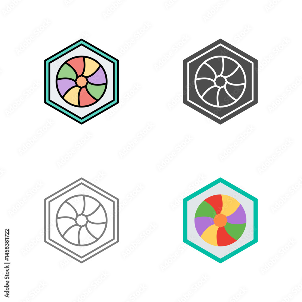 Unique Hexagonal Diaphram Vector Icon Unique Hexagonal Diaphram Vector Icon