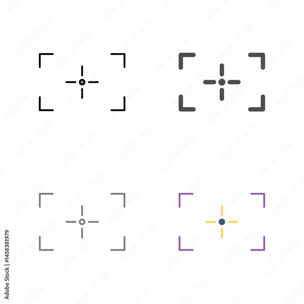 Unique Focus Vector Icon Unique Focus Vector Icon