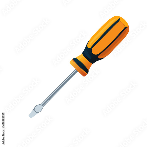 screwdriver isolated on white vector tool graphic design