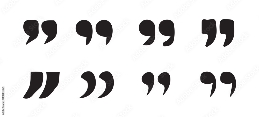 Quotes icon set. Quote marks. isolated on white background.Quotation marks.Black quotes icon collection.Vector quote sign.vector illustration eps 10. Quotes icon set. Quote marks. isolated on white background.Quotation marks.Black quotes icon collection.Vector quote sign.vector illustration eps 10.