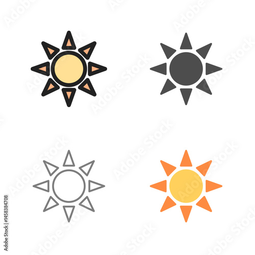 UV Radiation Vector Icon