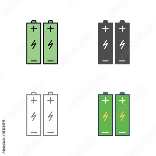 Batteries Vector Icon