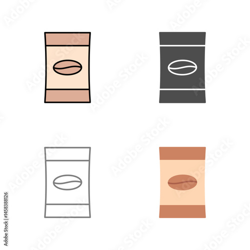 Coffee Packets Vector Icon