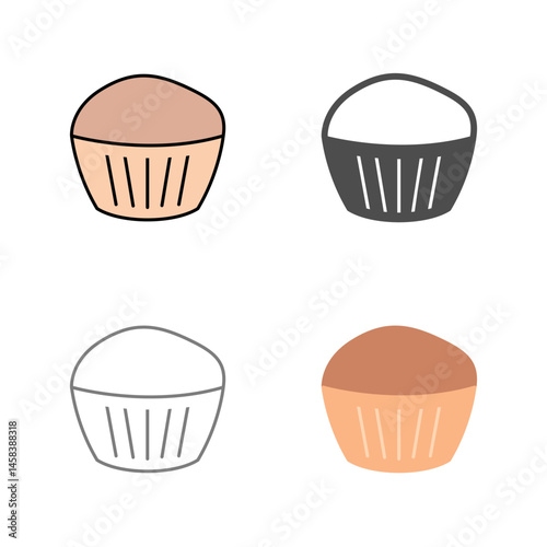 Chocolate Muffin Vector Icon