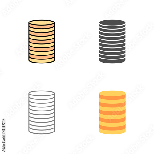 Stack of Coins Vector Icon