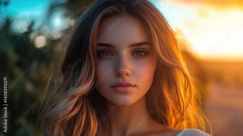 Fototapeta premium A stunning golden-hour effect