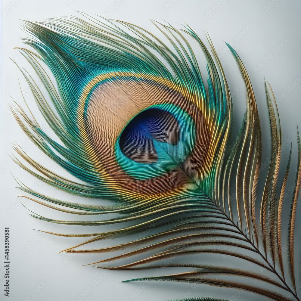 Obraz premium Vibrant Peacock Feather