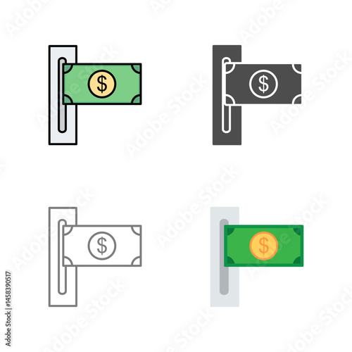 Slot of Bills Vector Icon
