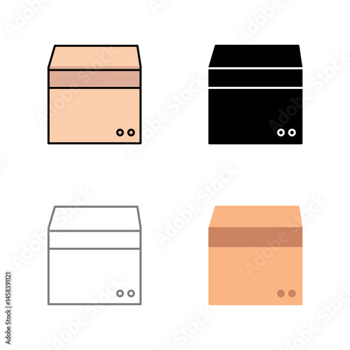 Unique Box Vector Icon