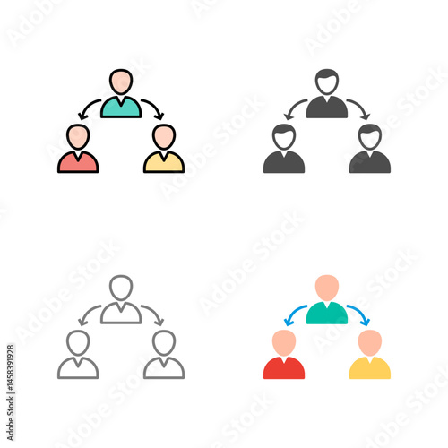 Unique Connected Users Vector Icon