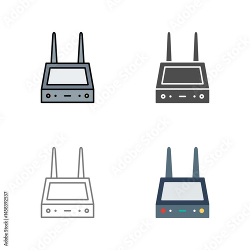 Unique Router Vector Icon
