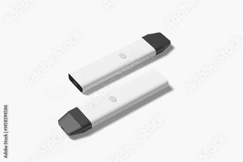 realistic e-cigarette mockup with white background