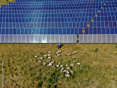 Solar farm in Malawi, Africa. It is a 20 mega watt farm that will produce electricity for the national grid.