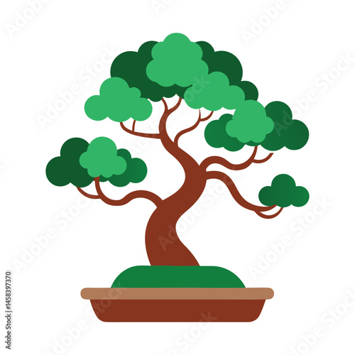 Bonsai tree vector illustration 