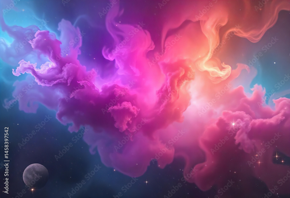 Fototapeta premium Dreamy Cloudscape with Vibrant Colors