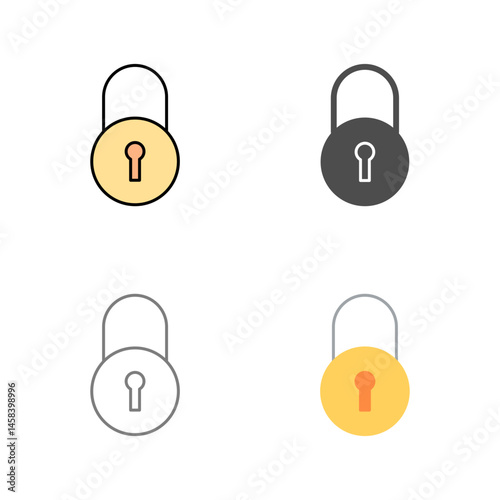 Unique Closed Access Vector Icon