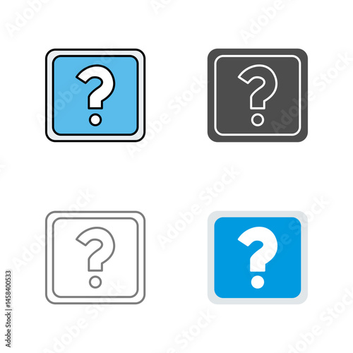 Unique Question Mark Vector Icon