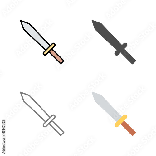 Unique Sword Vector Icon