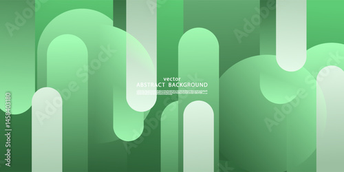 Abstract green background with diagonal lines. Dynamic shape composition. Vector eps10