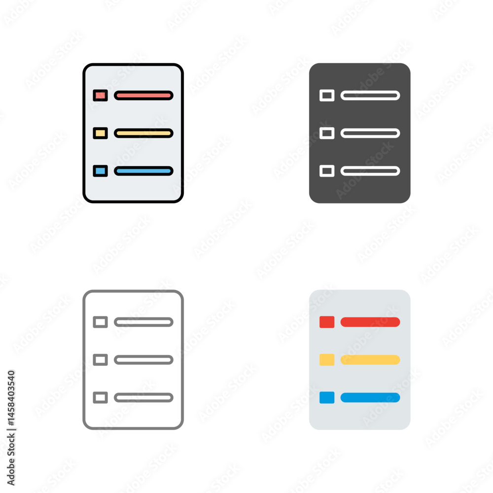 Unique Menu Vector Icon Unique Menu Vector Icon