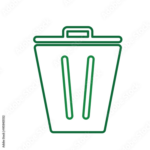 trash bin icon. recycling symbol. sustainability. reuse web icon, eco-friendly, used goods, green energy. Line design style