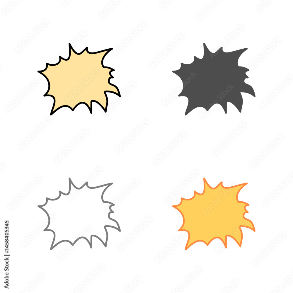 Unique Explosion Vector Icon Unique Explosion Vector Icon